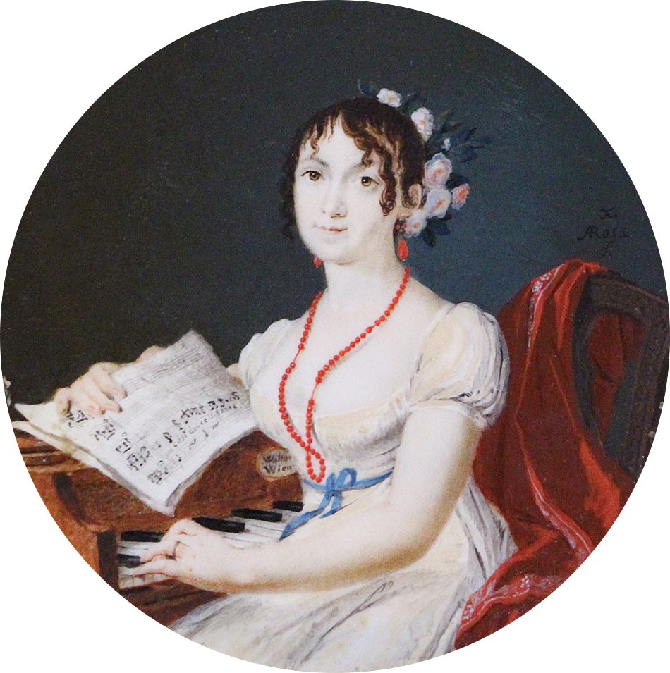 Portrait de femme en musicienne - Cliquez sur l'image pour la fermer